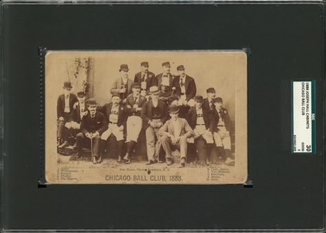 Extremely Scarce 1888 Joseph Hall Cabinet "Chicago Ball Club" Featuring Cap Anson – SGC 30 GD 2